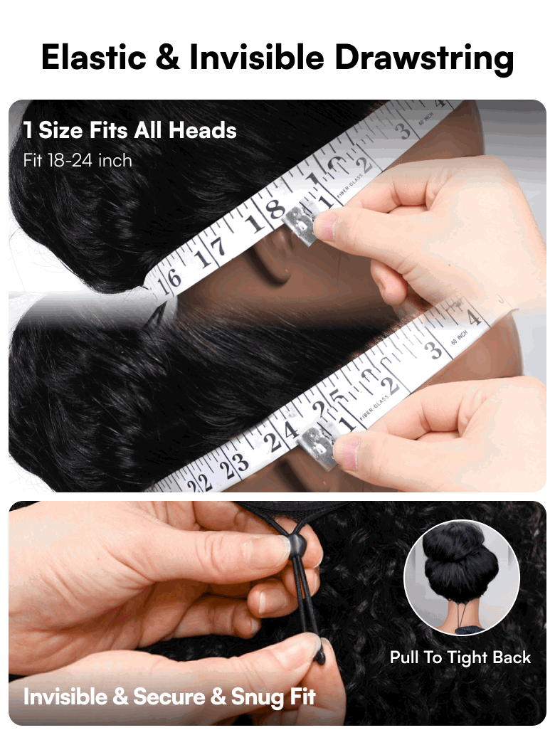 Beautyforever Golden Brown Highlight Water Wave 7x5 Bye Bye Knots Lace Closure Glueless Human Hair Wig with Drawstring