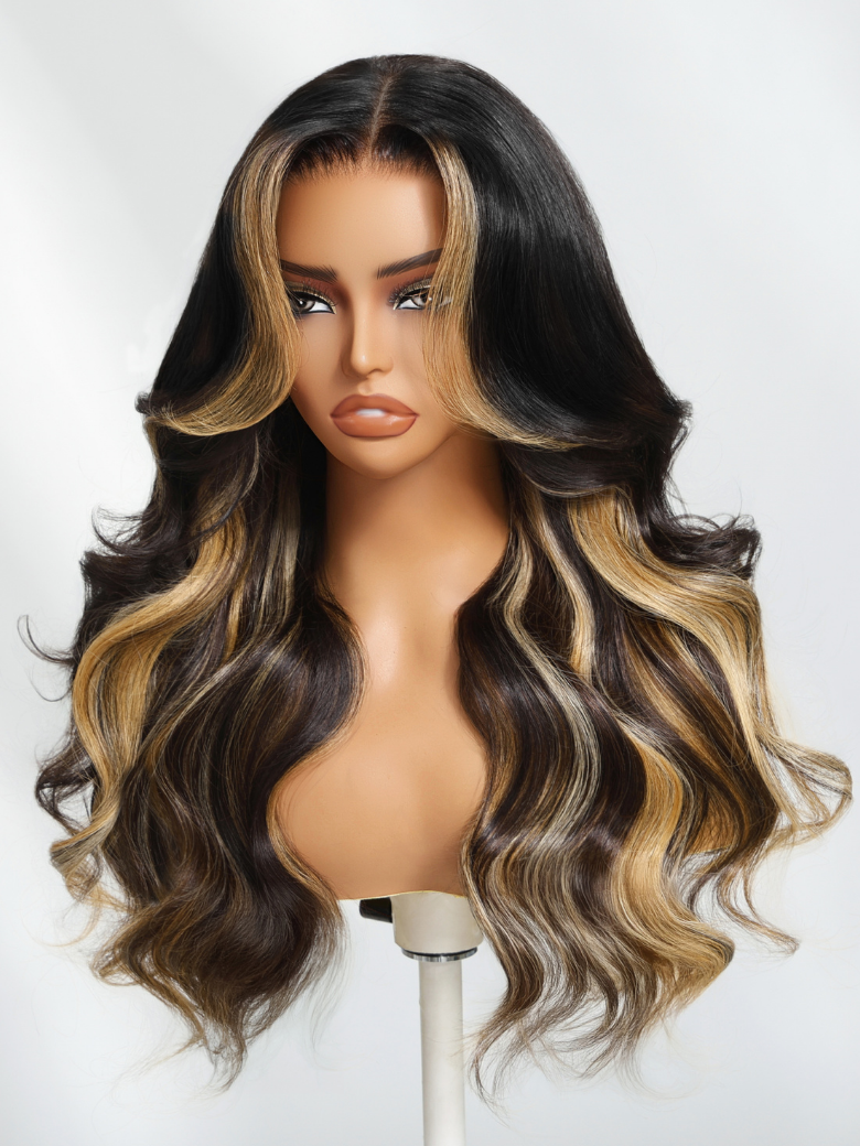 Beautyforever 7x5 ByeBye Knots Wig Honey Caramel Highlights Human Hair