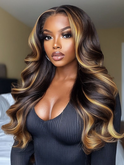 Beautyforever 7x5 ByeBye Knots Wig Honey Caramel Highlights Human Hair