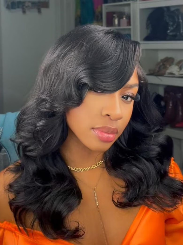 Beautyforever 7x5 Glueless Lace No Slip? Wig Feathered Layer Left