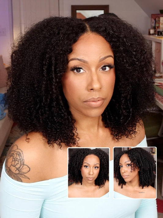 Beautyforever Bye Bye Knots Wig 7x5 Glueless Lace Kinky Curly Put on and Go Human Hair Wigs with Invisible Knots and Drawstring